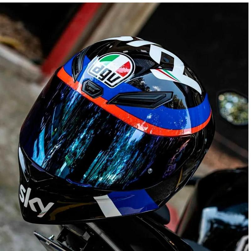 Capacete Moto AGV K1s Vr46 Sky RacingTeam Black Red - Capacete de